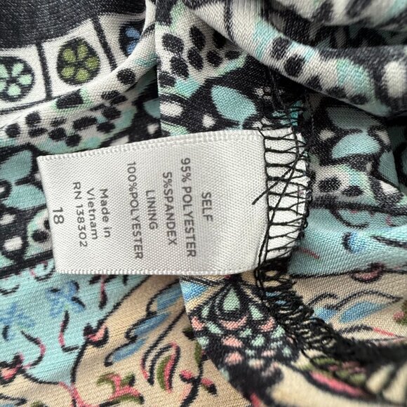 Avenue Shift Dress  Cold Shoulder Plus18 Floral Stretchy - Picture 7 of 12